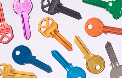 brightly colored keys