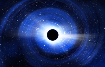 representation of a black hole in space